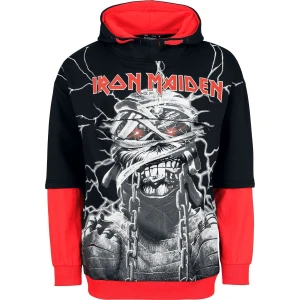 Iron Maiden EMP Signature Collection Mikina s kapucí cerná/cervená - RockTime.cz