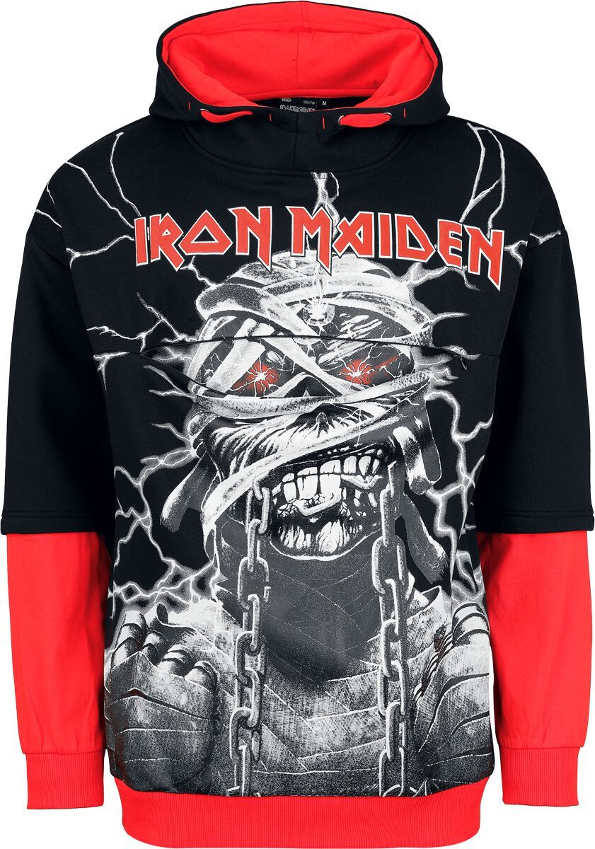 Iron Maiden EMP Signature Collection Mikina s kapucí cerná/cervená - RockTime.cz