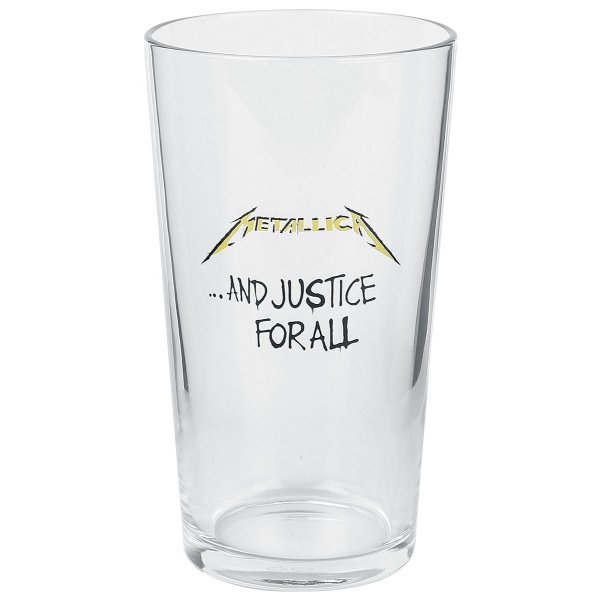 Metallica And Justice For All pivní sklenice transparentní - RockTime.cz