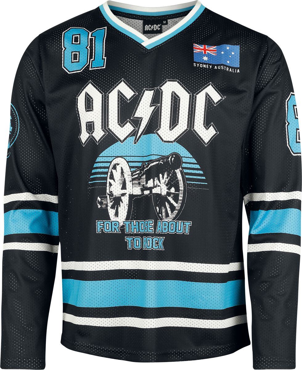 AC/DC Hockey Jersey Tričko s dlouhým rukávem vícebarevný - RockTime.cz