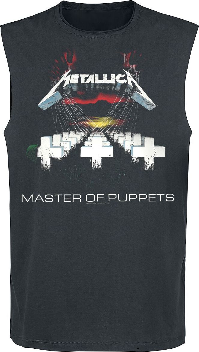 Metallica Amplified Collection - Master Of Puppets Tank top charcoal - RockTime.cz