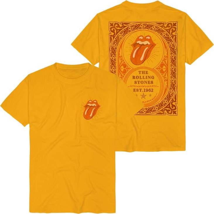 The Rolling Stones Ornament Frame Tričko oranžová - RockTime.cz