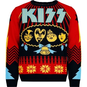 Kiss Holiday Sweater 2025 Pletený svetr vícebarevný - RockTime.cz