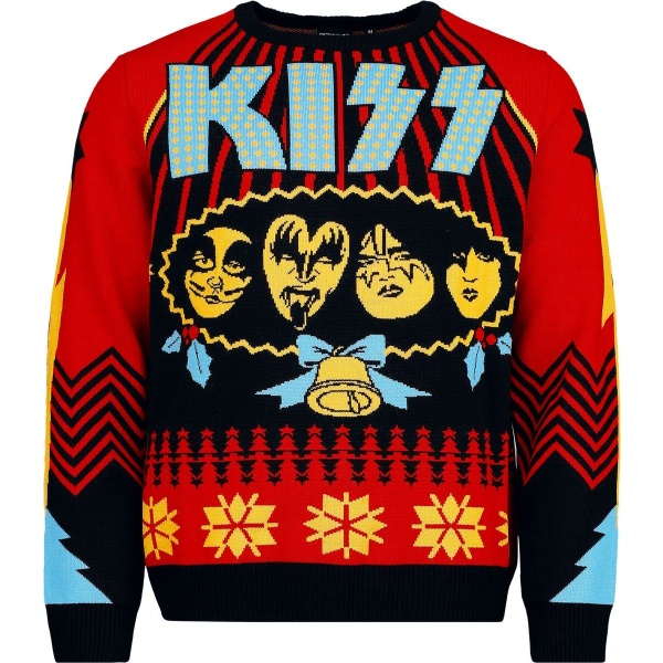Kiss Holiday Sweater 2025 Pletený svetr vícebarevný - RockTime.cz