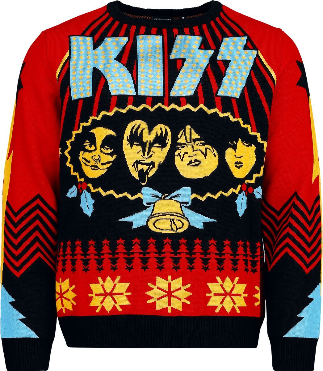 Kiss Holiday Sweater 2025 Pletený svetr vícebarevný - RockTime.cz