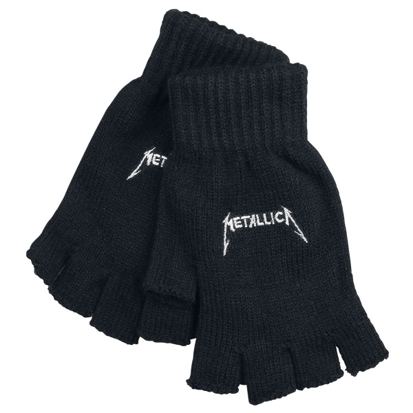 Metallica Logo rukavice bez prstů černá - RockTime.cz