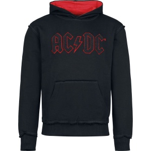 AC/DC Logo Mikina s kapucí cerná/cervená - RockTime.cz