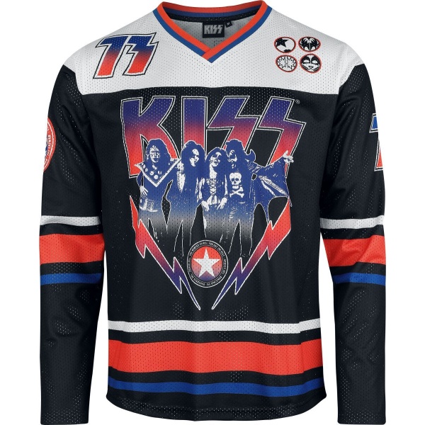 Kiss Hockey Jersey Tričko s dlouhým rukávem vícebarevný - RockTime.cz