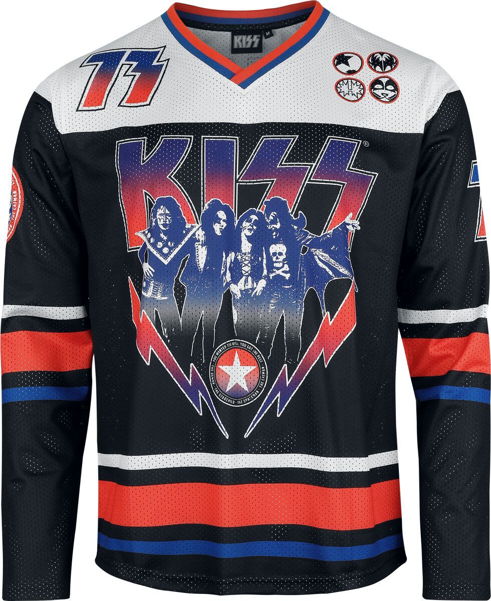 Kiss Hockey Jersey Tričko s dlouhým rukávem vícebarevný - RockTime.cz
