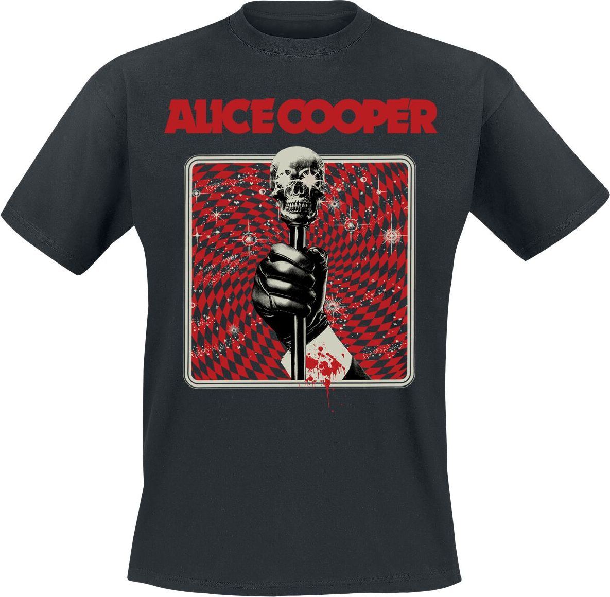 Alice Cooper Skull Cane Tričko černá - RockTime.cz