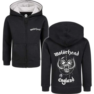 Motörhead Metal-Kids - England detská mikina s kapucí na zip černá - RockTime.cz