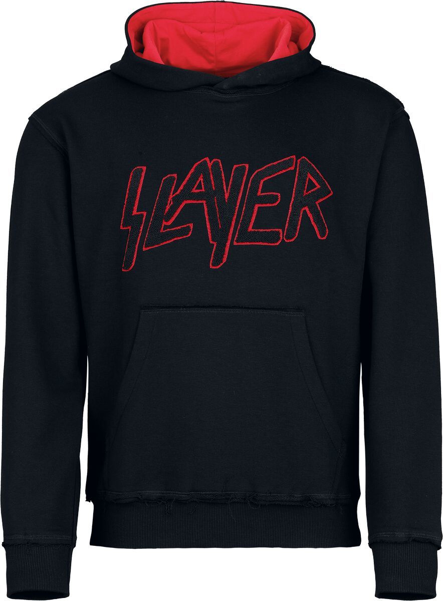 Slayer Logo Mikina s kapucí cerná/cervená - RockTime.cz