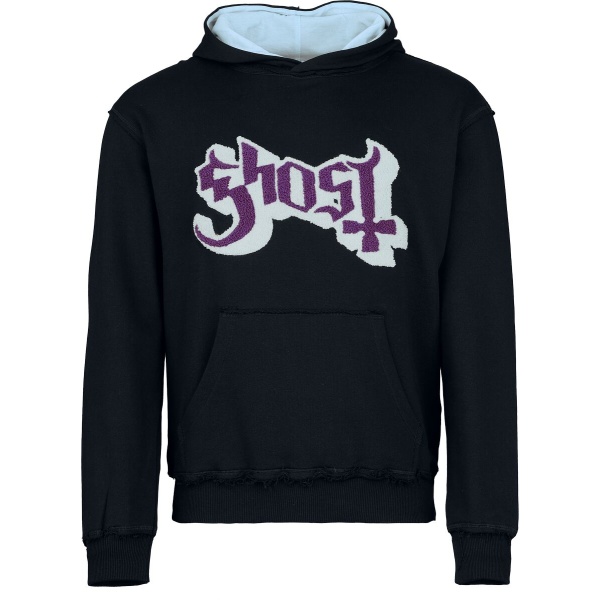 Ghost Logo Mikina s kapucí cerná/modrá - RockTime.cz