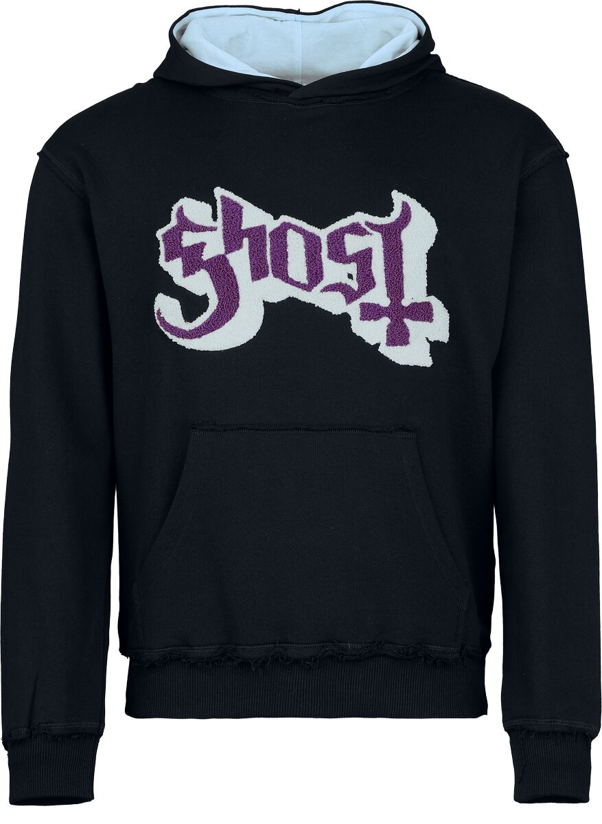 Ghost Logo Mikina s kapucí cerná/modrá - RockTime.cz