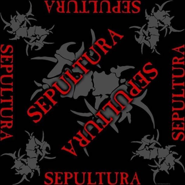 Sepultura Logo Bandana - malý šátek černá - RockTime.cz