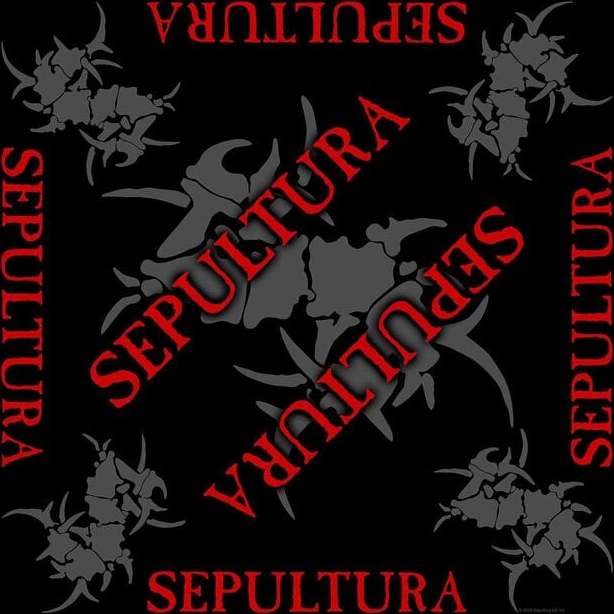 Sepultura Logo Bandana - malý šátek černá - RockTime.cz