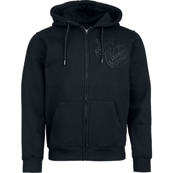 Lord Of The Lost Black Logo Mikina s kapucí na zip černá - RockTime.cz