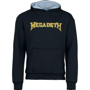 Megadeth Logo Mikina s kapucí cerná/modrá - RockTime.cz