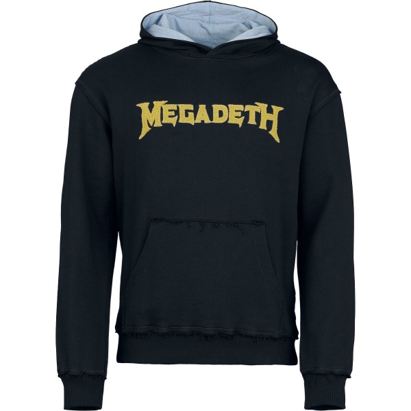 Megadeth Logo Mikina s kapucí cerná/modrá - RockTime.cz