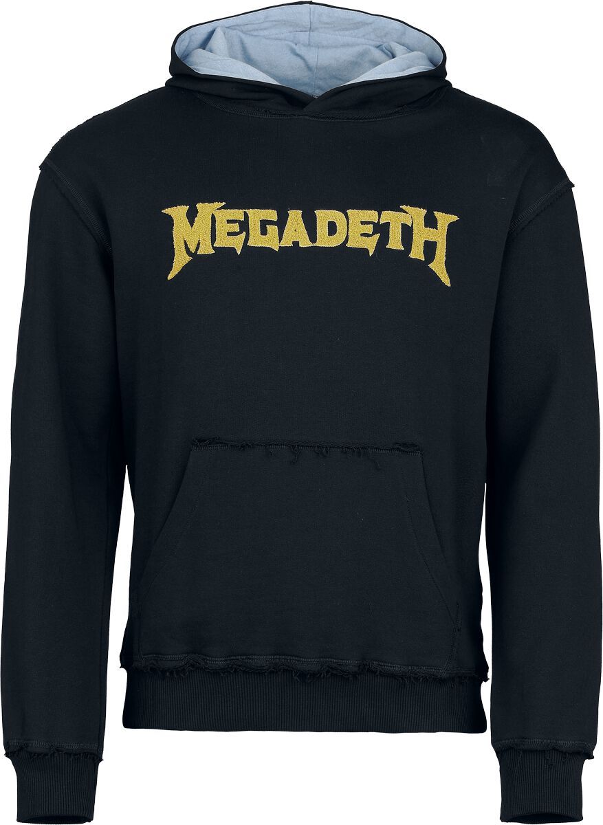 Megadeth Logo Mikina s kapucí cerná/modrá - RockTime.cz