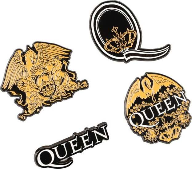 Queen Set 4 Pins Queen Sada odznaků standard - RockTime.cz