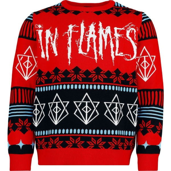 In Flames Holiday Sweater 2025 Pletený svetr vícebarevný - RockTime.cz