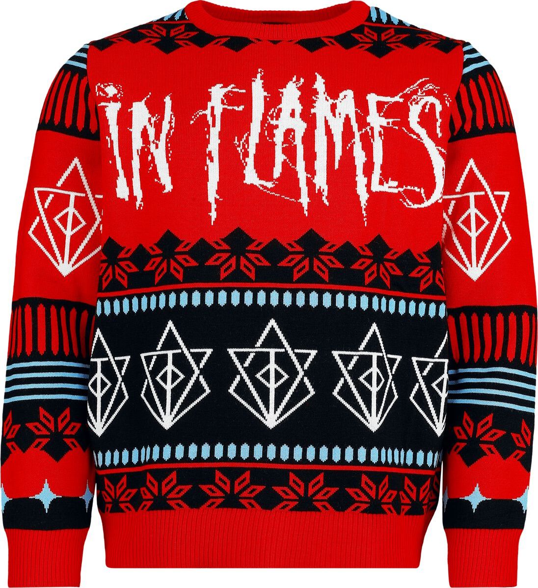 In Flames Holiday Sweater 2025 Pletený svetr vícebarevný - RockTime.cz