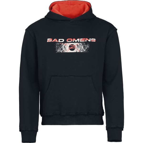 Bad Omens Logo Mikina s kapucí cerná/cervená - RockTime.cz