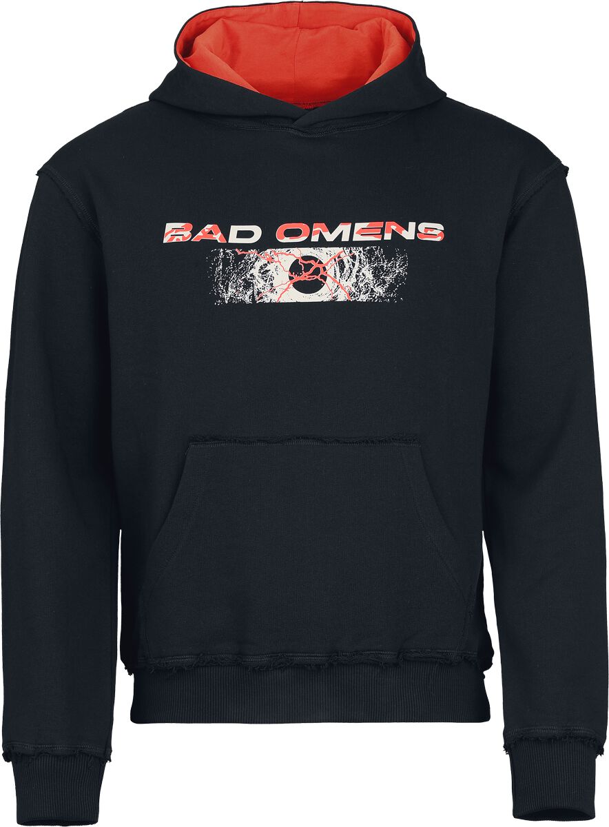 Bad Omens Logo Mikina s kapucí cerná/cervená - RockTime.cz