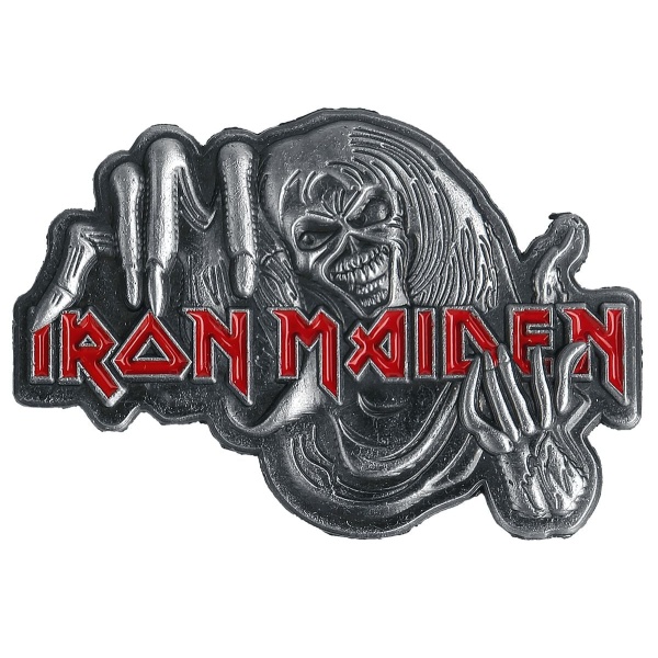 Iron Maiden Number Of The Beast Odznak šedá/cervená - RockTime.cz