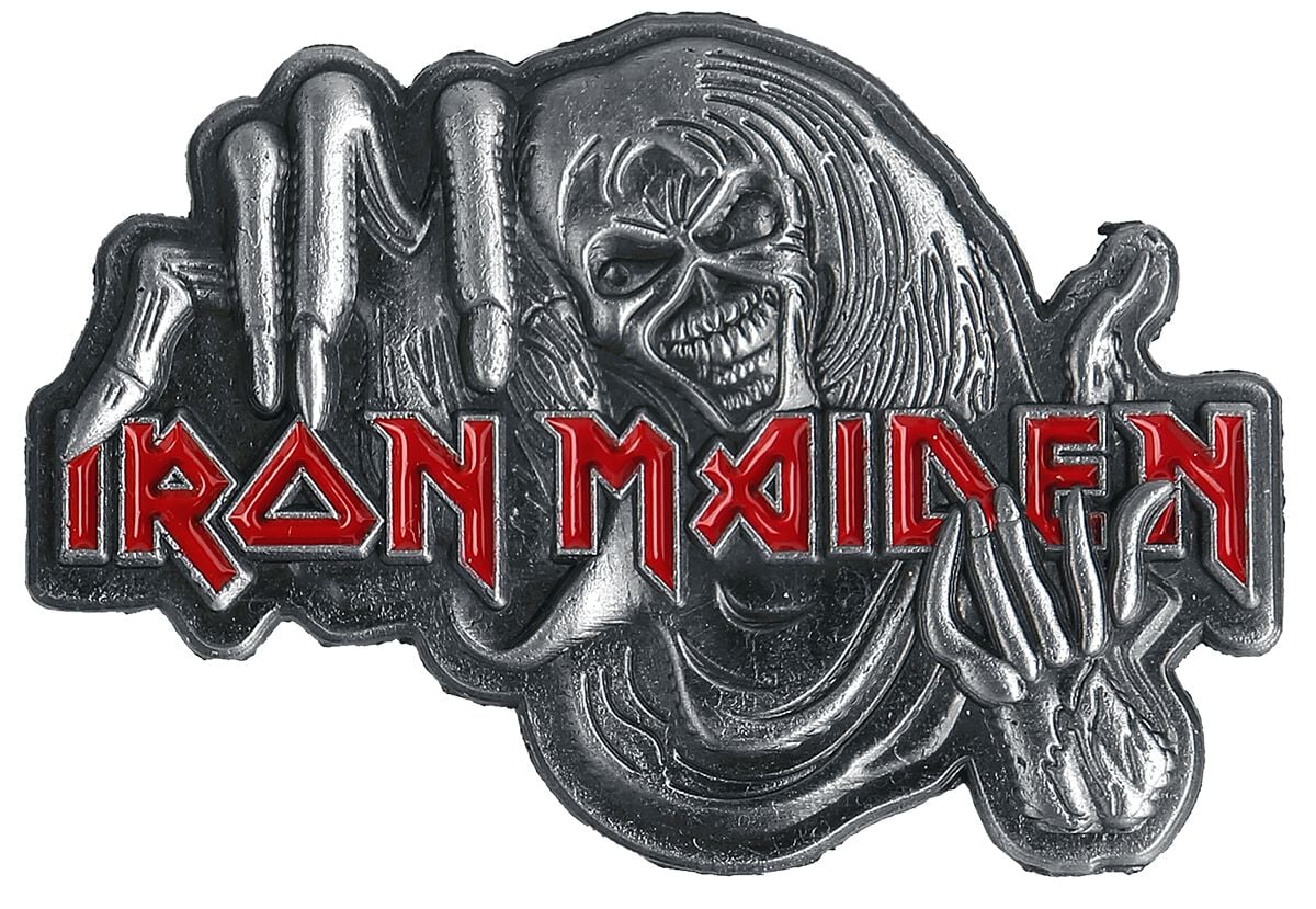 Iron Maiden Number Of The Beast Odznak šedá/cervená - RockTime.cz