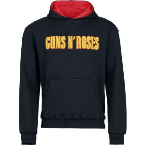 Guns N' Roses Logo Mikina s kapucí cerná/cervená - RockTime.cz