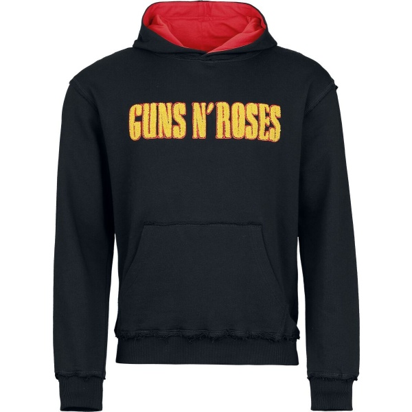 Guns N' Roses Logo Mikina s kapucí cerná/cervená - RockTime.cz