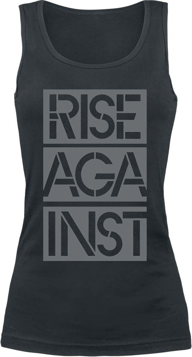Rise Against Stacked Ghost Notes Stencil Dámský top černá - RockTime.cz