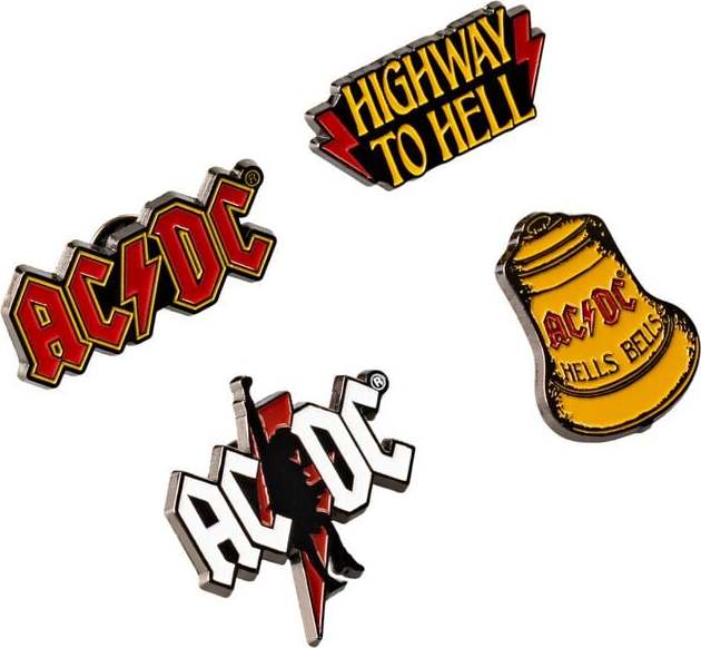 AC/DC Set 4 Pins AC/DC Sada odznaků standard - RockTime.cz