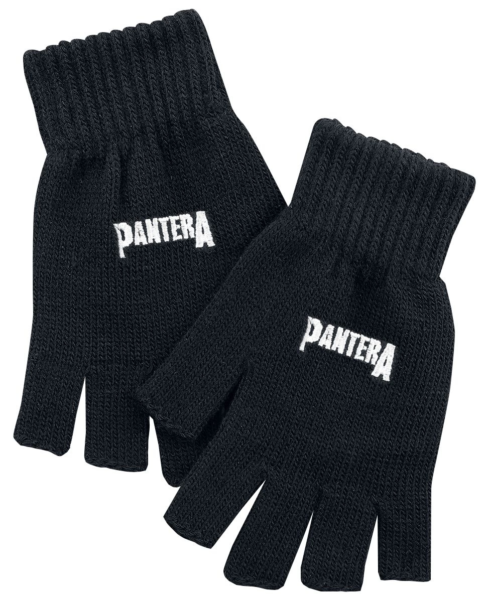 Pantera Logo rukavice bez prstů černá - RockTime.cz