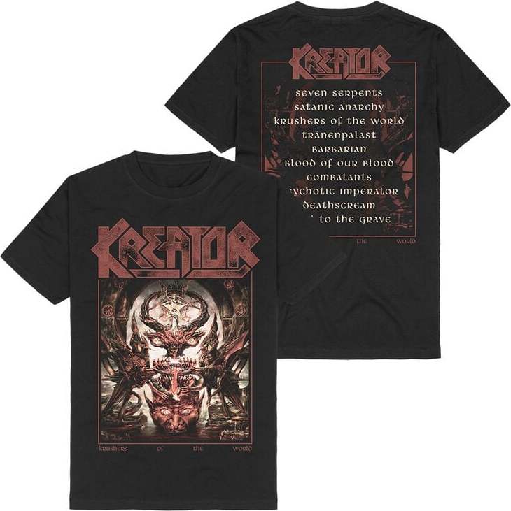 Kreator Krushers of the World Vintage Cover Tričko černá - RockTime.cz