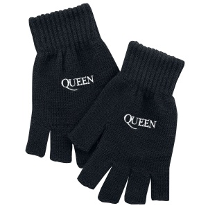 Queen Logo rukavice bez prstů černá - RockTime.cz