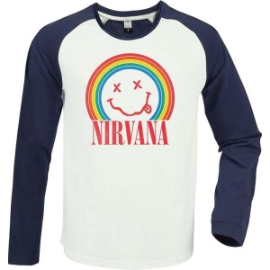Nirvana Amplified Collection - Rainbow Baseball tričko s dlouhým rukávem vícebarevný - RockTime.cz