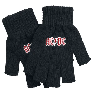 AC/DC Logo rukavice bez prstů černá - RockTime.cz