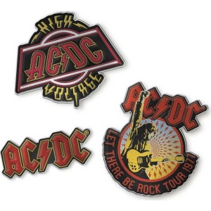 AC/DC Patches 3-er Set AC/DC nášivka standard - RockTime.cz