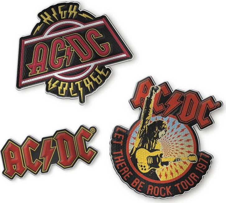 AC/DC Patches 3-er Set AC/DC nášivka standard - RockTime.cz