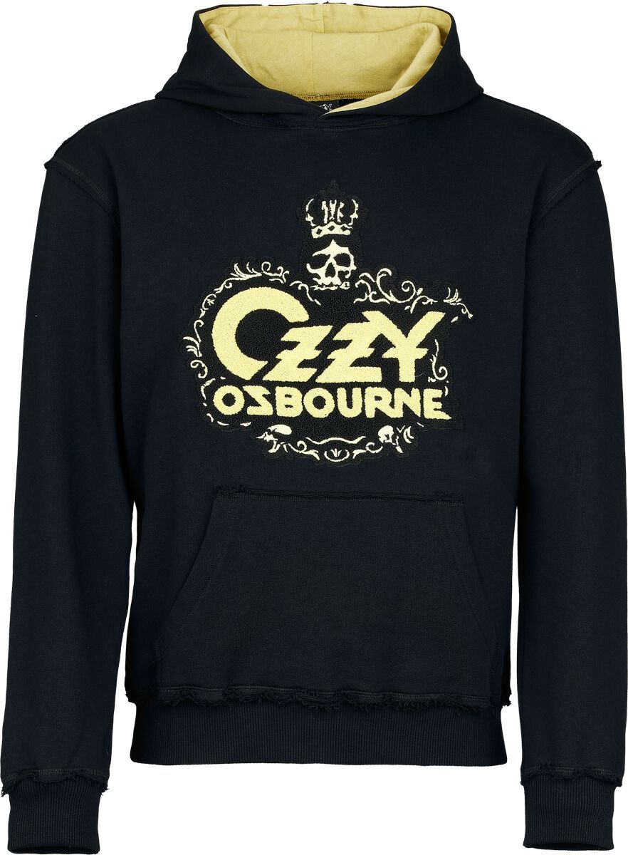 Ozzy Osbourne Logo Mikina s kapucí cerná/žlutá - RockTime.cz