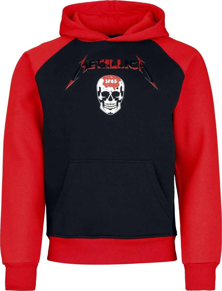 Metallica Logo Mikina s kapucí cerná/cervená - RockTime.cz