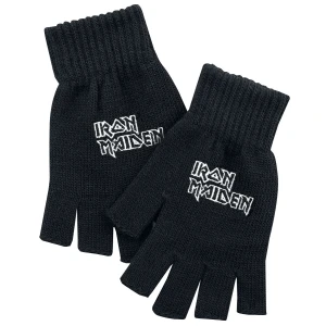 Iron Maiden Logo rukavice bez prstů černá - RockTime.cz