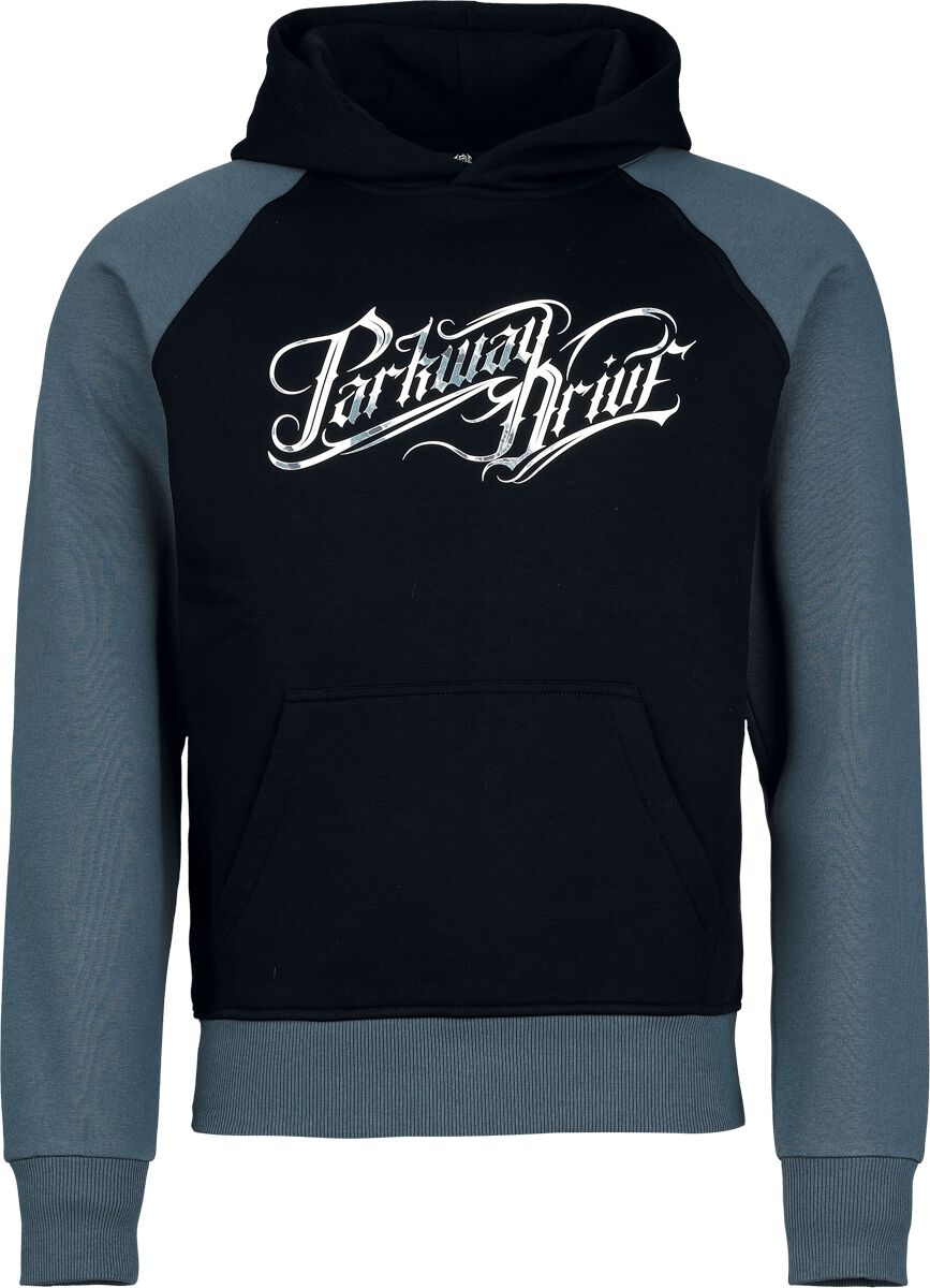 Parkway Drive Logo Mikina s kapucí cerná/modrá - RockTime.cz