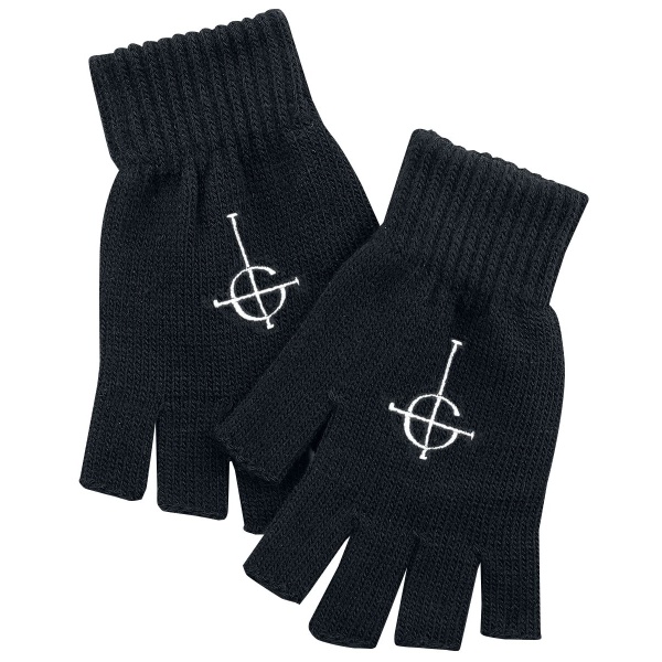 Ghost Logo rukavice bez prstů černá - RockTime.cz
