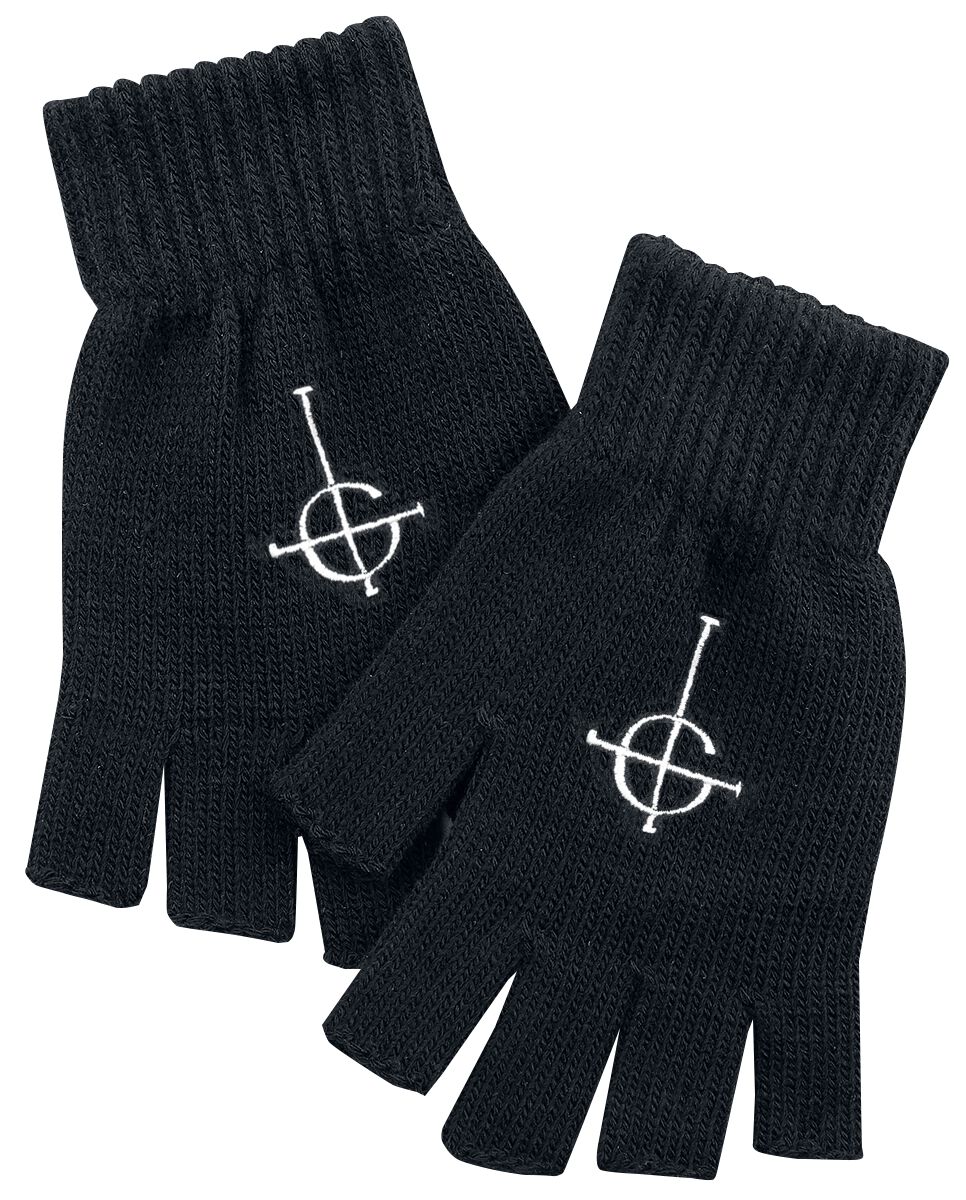 Ghost Logo rukavice bez prstů černá - RockTime.cz