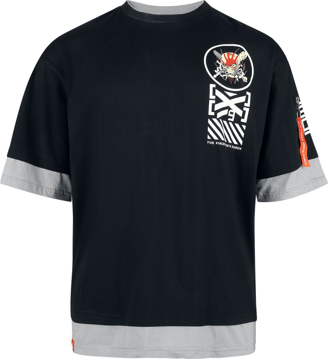 Five Finger Death Punch EMP Signature Collection - Oversize Tričko cerná/šedá - RockTime.cz