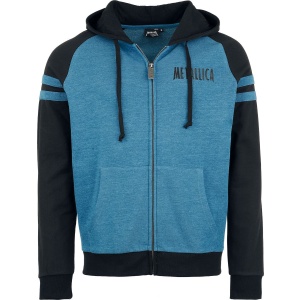 Metallica EMP Signature Collection Mikina s kapucí na zip modrá/cerná - RockTime.cz